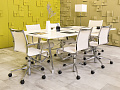 Офисный стол для переговоров Herman Miller 2200x1300x740 ЛДСП Белый США_СГПБ3-260923