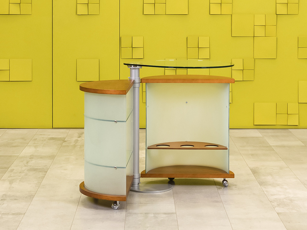 Журнальный столик Стекло Орех  СЖКС-25046