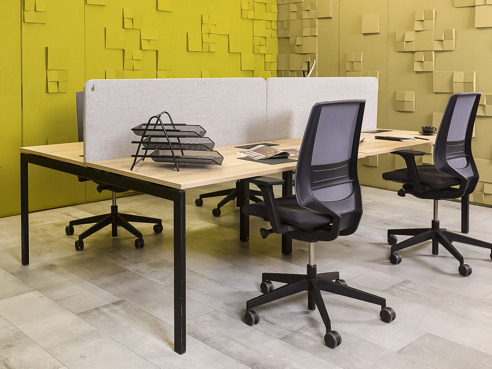 Комплект офисной мебели стол с тумбой  Kinnarps ЛДСП Зебрано Швеция  ГКЗ-14016