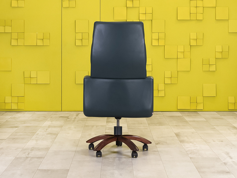 Офисное кресло руководителя на колесах CODUTTI MINOS Кожа Зелёный Италия_КРКЗ-02071