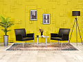 Комплект из 2-х мягких кресел WALTER KNOLL 700x700 Кожа Чёрный Германия_КНКЧК-25051