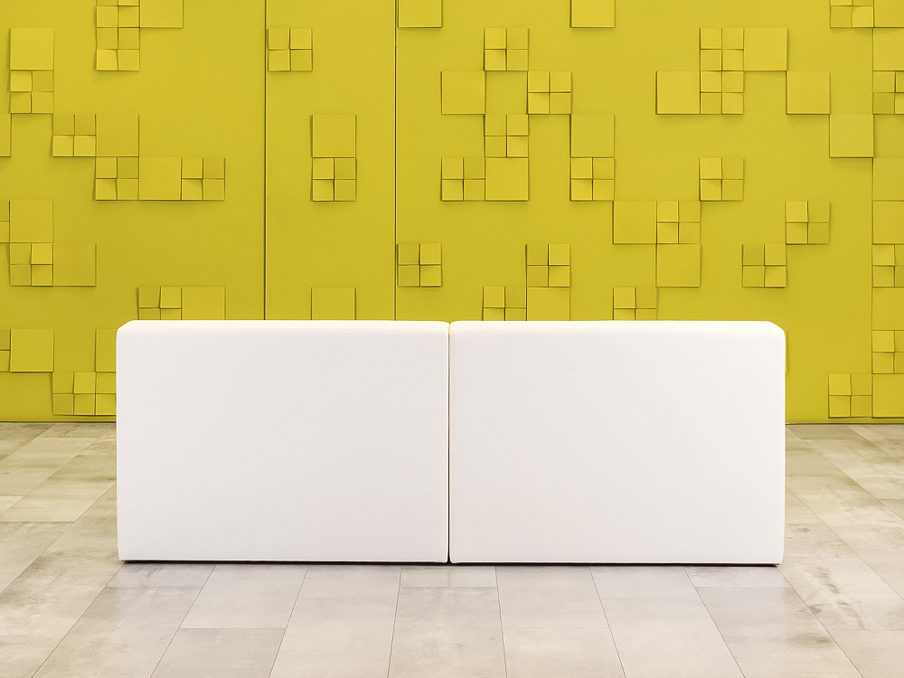 Офисный диван Кожзам Белый Россия  ДНКБ-20016