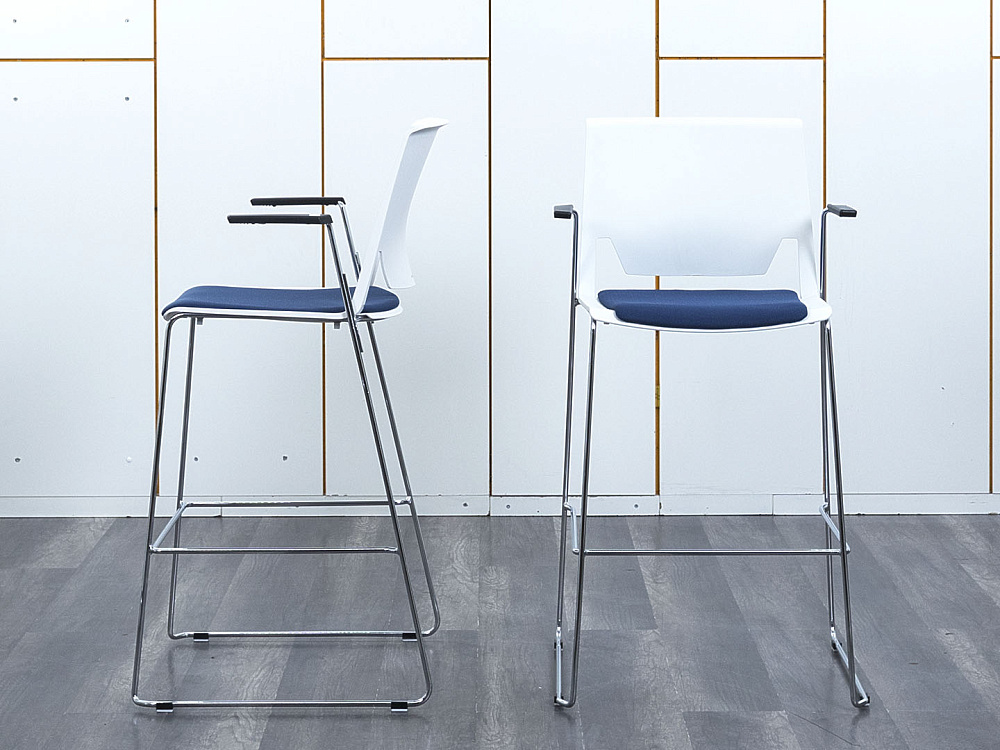 Барный стул Haworth Ткань Синий   (УДТН-20063)