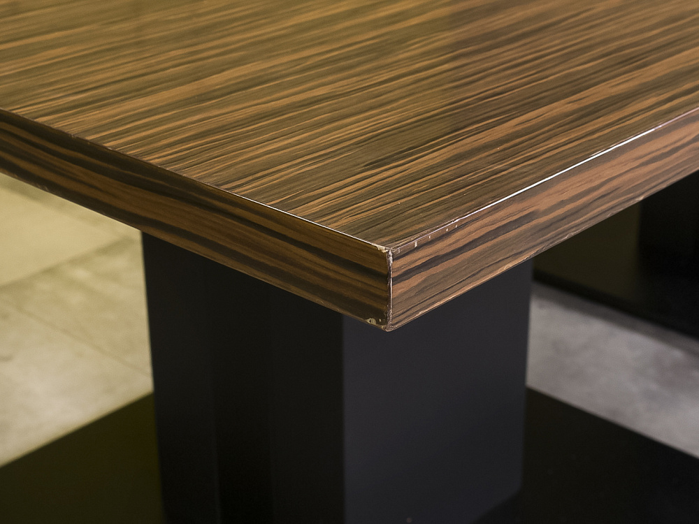 Офисный стол для переговоров Ego 2200x1200x750 Шпон Зебрано Италия_СГПЗ-271123