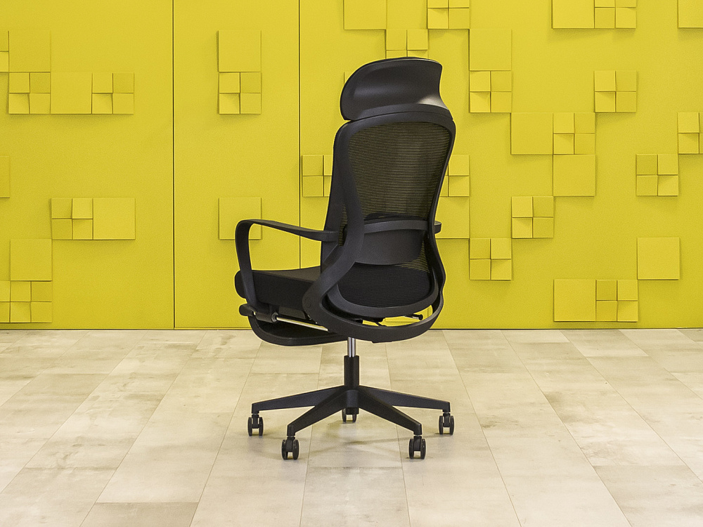 Офисное кресло руководителя на колесах Сетка Чёрный Импорт_КРТЧ6-271023