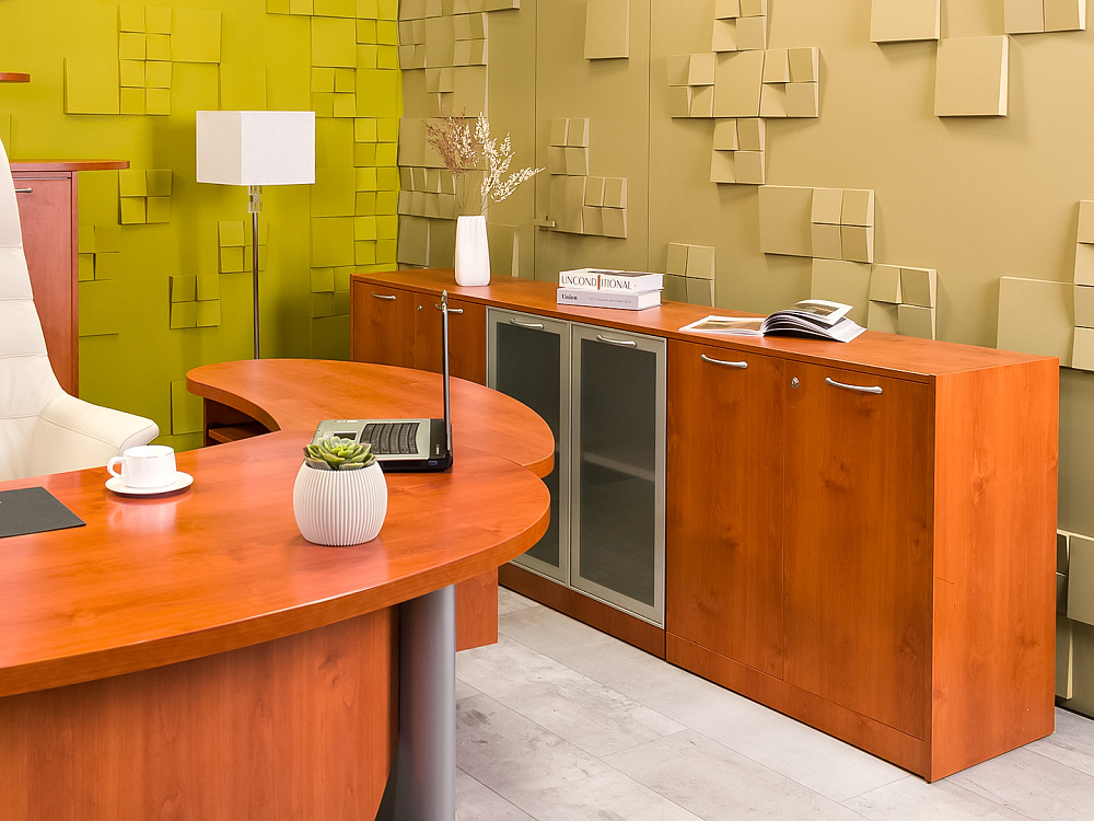 Кабинет руководителя Bosse Luxe Камбио ЛДСП Ольха Россия_КРЛ-291124