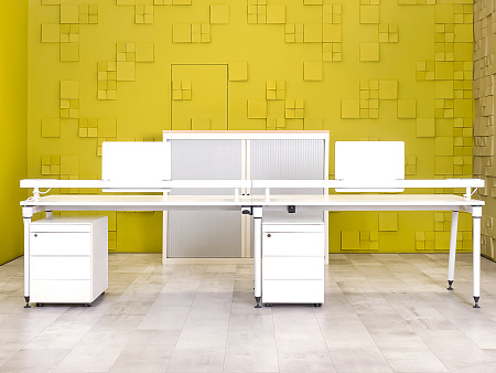 Комплект офисной мебели на 2 человека Herman Miller ДСП Белый США_ГКБ2-111122