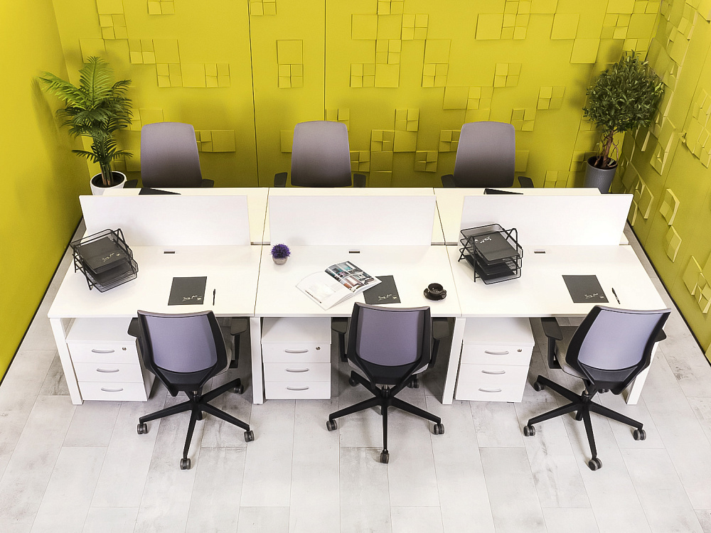 Комплект офисной мебели   ЛДСП Белый Россия  ГКБ-24045