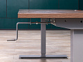 Офисный стол прямой IKEA 1400x730 ДСП Зебрано Швеция_СППЗ-050423