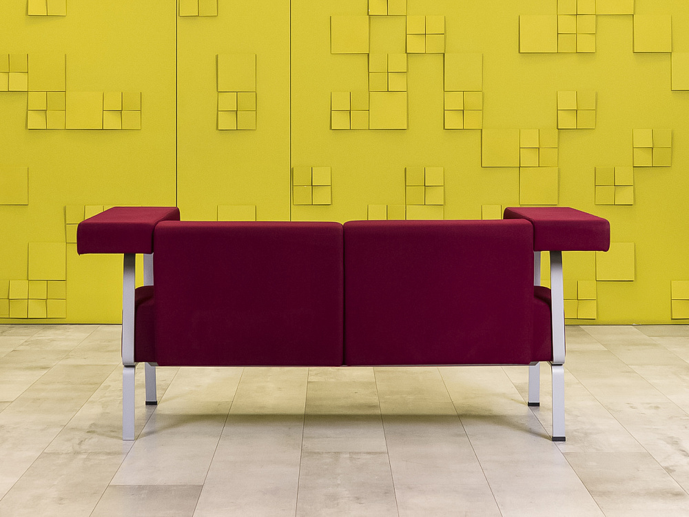 Офисный диван Coffice Linear BENE 1750x780 Ткань Красный Австрия_ДНТК-170423