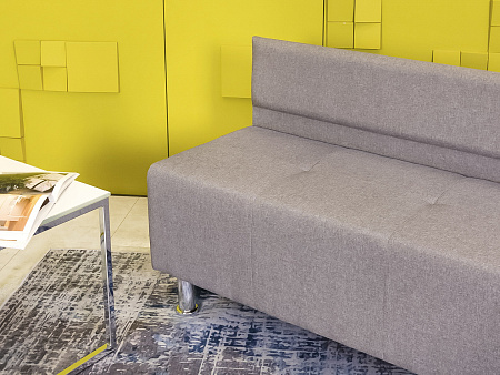 Офисный диван Ткань Серый Россия  ДНКС1-27115