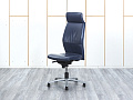 Офисное кресло руководителя   Кожа Синий   (КРКН-15044)
