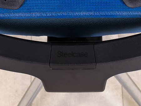 Офисное кресло для персонала на колесах Reply Air Steelcase Ткань Синий Франция_КПТН1-040824