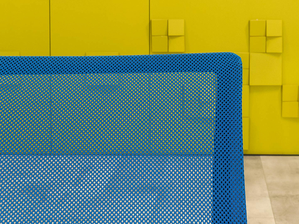 Офисное кресло для персонала на колесах LARK Ткань Чёрный; Синий Россия