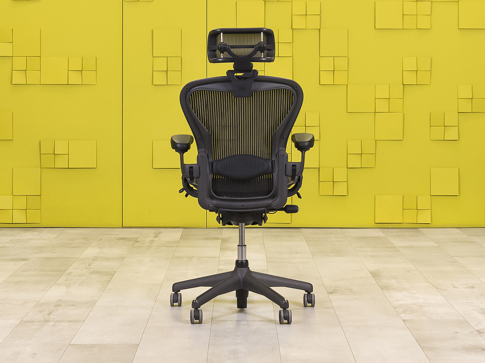 Офисное кресло руководителя на колесах Aeron B Herman Miller Сетка Чёрный США  КРТЧ-02045