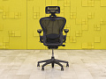 Офисное кресло руководителя на колесах Aeron B Herman Miller Сетка Чёрный США  КРТЧ-02045