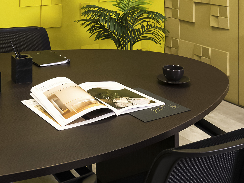 Офисный стол для переговоров ЛДСП Венге  СГОЕ-29016