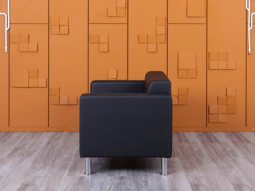 Офисный диван ДМебель Кожзам Черный   (ДНКЧ2-25094(нов))