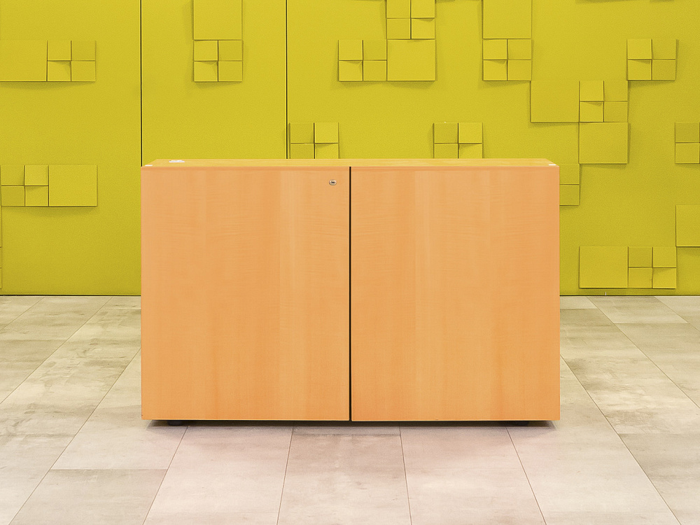 Офисная тумба для оргтехники BENE 1200x450x830 ЛДСП Ольха Распашные дверки Австрия_ТО2ДЛ-290824