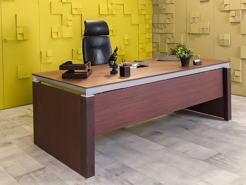 Стол для руководителя HAN 2200x1000 Шпон Венге Италия_СРПЕ-061022