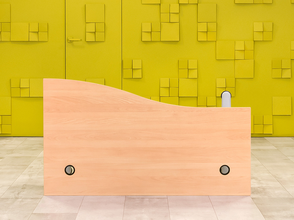 Офисный стол эргономичный 1400x800 ЛДСП Бук Россия_СПЭВ1-251124