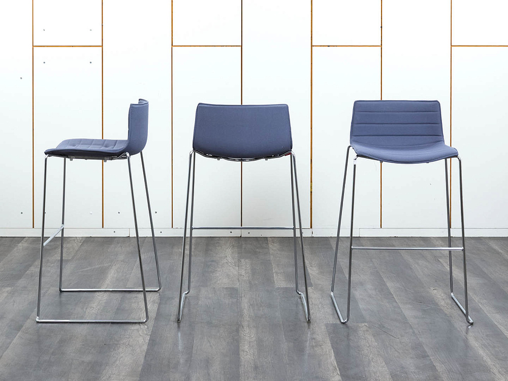 Барный стул Arper  Ткань Синий   (УНТН-01023)