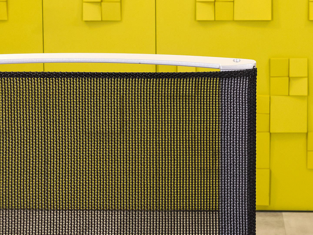 Офисное кресло для персонала на колесах Экокожа Чёрный Италия_КПКЧ1-221124