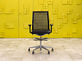 Офисное кресло для персонала на колесах Steelcase Кожа Чёрный Франция_КПКЧ-290922