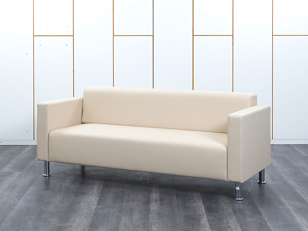 Офисный диван Май Кожзам Бежевый   (ДНКБ3(май)2)