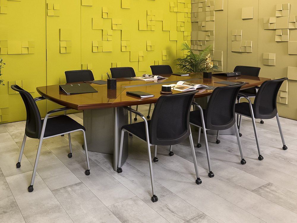 Офисный стол для переговоров ORA Шпон Вишня Италия  СГОШ-22016