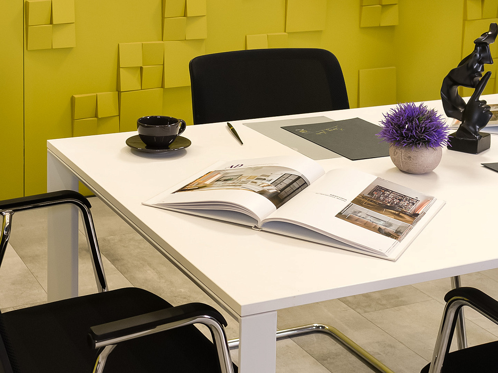 Офисный стол для переговоров Pedrali 1400x850x750 ЛДСП Белый Италия_СГПБ-251223