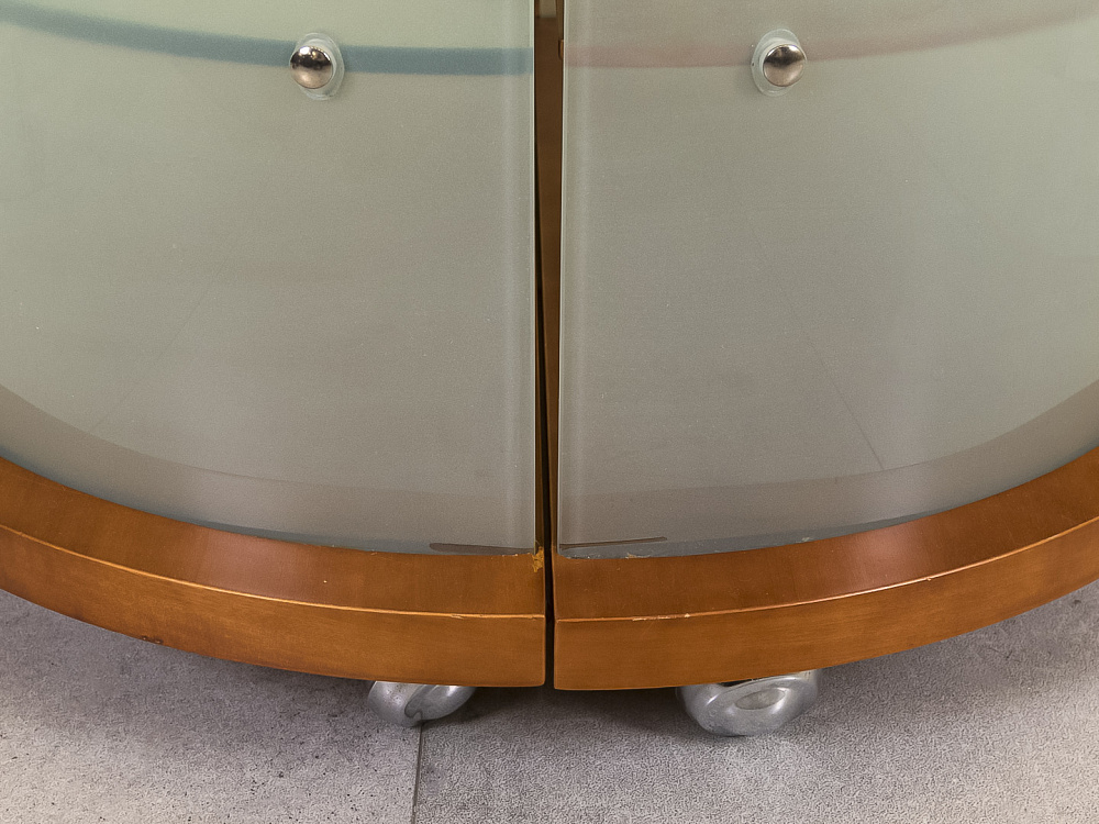 Журнальный столик Стекло Орех  СЖКС-25046