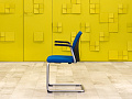Конференц кресло для переговорной на полозьях Steelcase Ткань Синий Франция_КДТН1-281024
