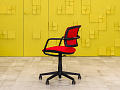 Офисное кресло для персонала на колесах Sitland Ткань Красный Италия_КПТК-261023