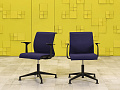 Конференц кресло для переговорной  Steelcase Ткань Синий Германия  КНТН-12026