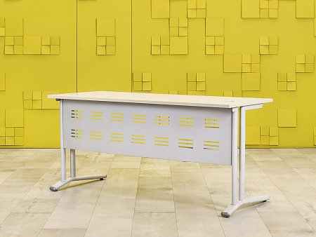 Офисный стол прямой ЛДСП Серый  СППС-01125