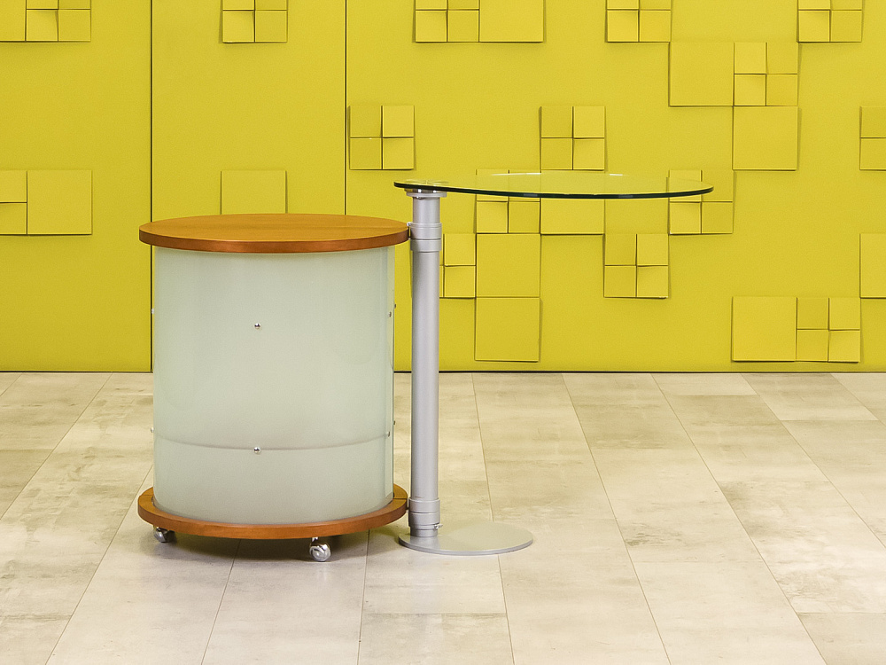 Журнальный столик Стекло Орех  СЖКС-25046