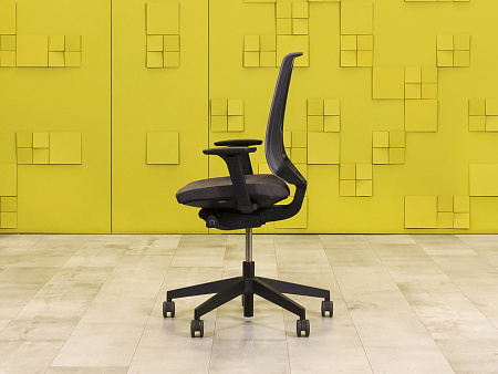 Офисное кресло для персонала на колесах Profim Ткань Серый Польша  КПТС-18075