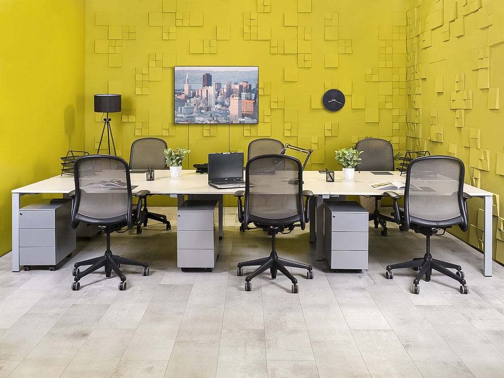 Комплект офисной мебели на 6 человек BENE ЛДСП Серый Австрия_ГКС2-231223