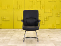 Конференц кресло для переговорной на полозьях Экокожа Чёрный Импорт_КДКЧ-271023