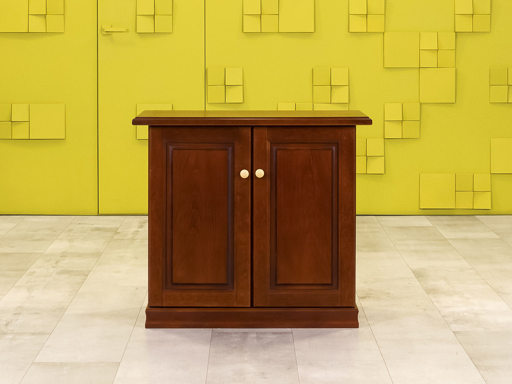 Тумба в кабинет руководителя под оргтехнику 850х430х750 Шпон Вишня Без ящиков Польша_ТО2ДШ-131023