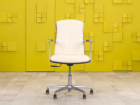 Офисное кресло руководителя на колесах Codutti Кожа Бежевый; Коричневый Италия_КРКБ-09021