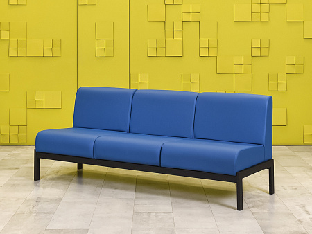 Офисный диван Лофт Сандра Кожзам Синий Россия  ДНКН-18036