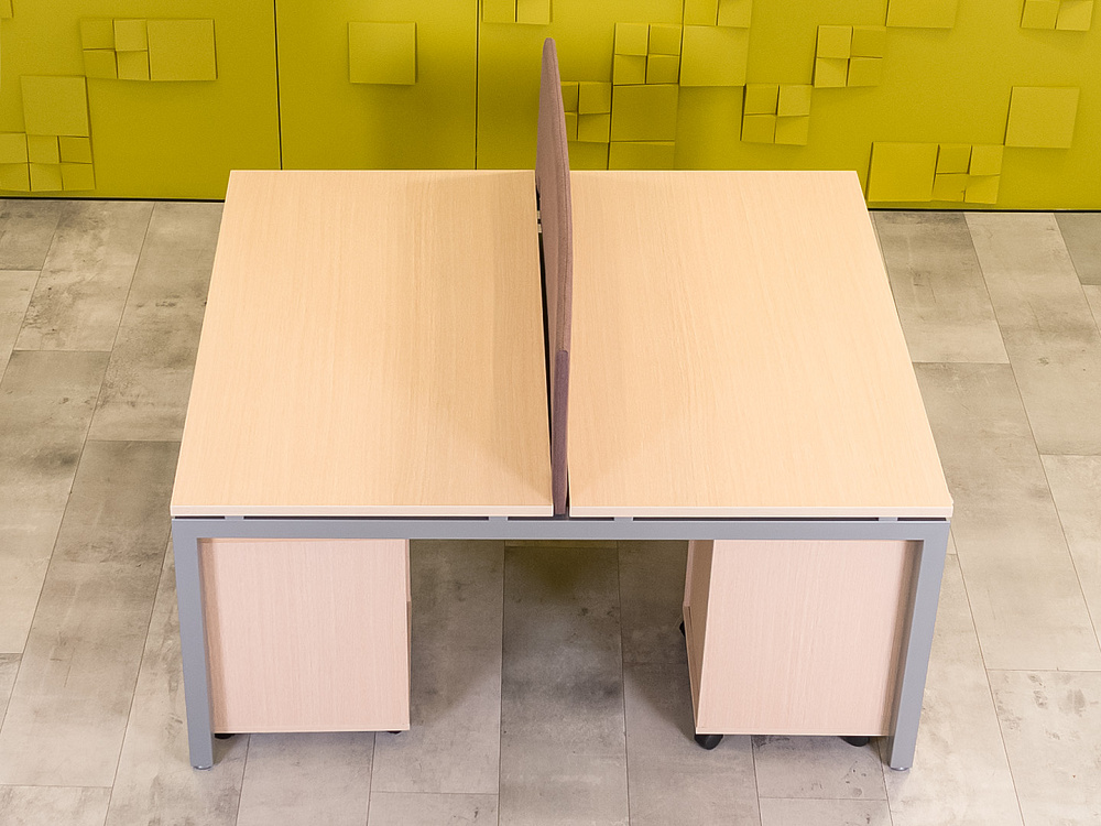 Комплект офисной мебели на 2 человека ЛДСП Зебрано Россия_ГКЗ-290324