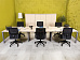 Комплект офисной мебели на 6 человек LAS ДСП Клен Италия_ГКВ-09091