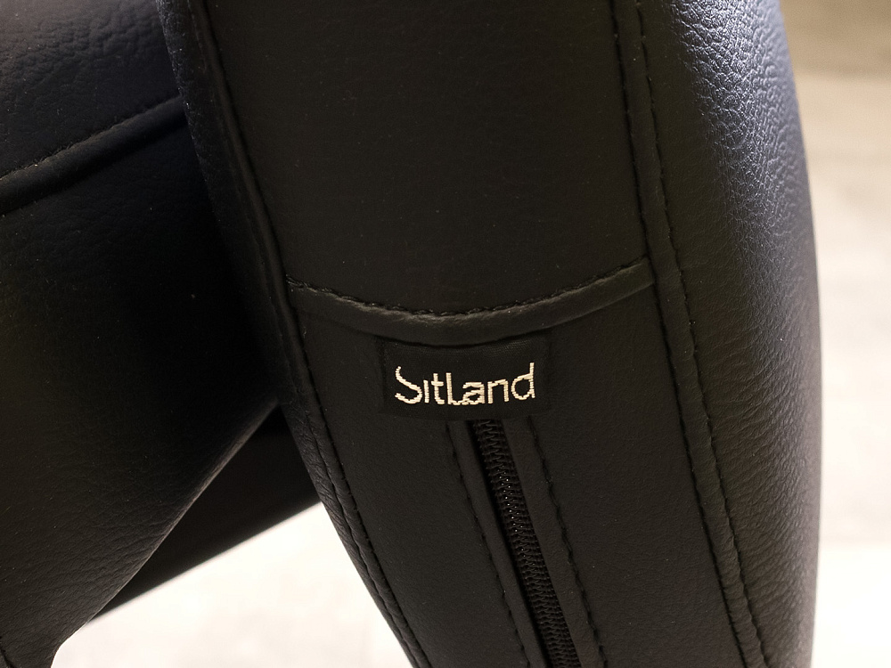 Офисное кресло руководителя на колесах Sitland Кожа Чёрный Италия_КРКЧ-201123