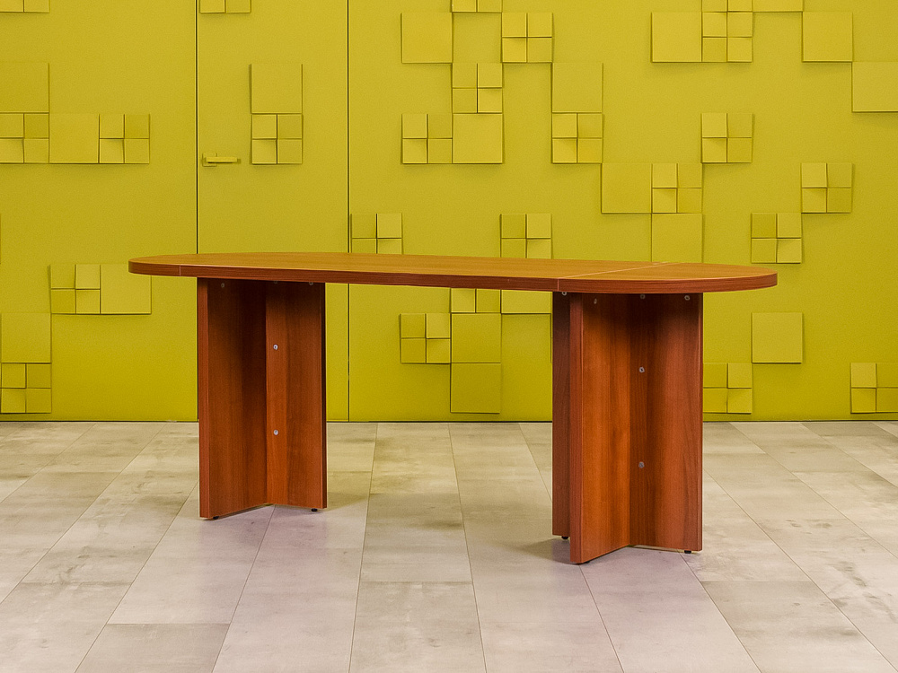 Офисный стол для переговоров 2000x800x750 ЛДСП Вишня Россия_СГОШ-200624