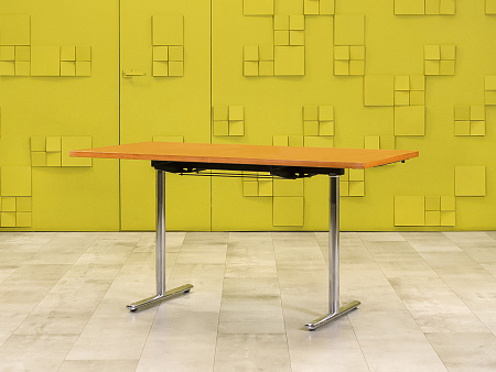 Офисный стол прямой 1400x700 ЛДСП Ольха Импорт_СППЛ1-060823