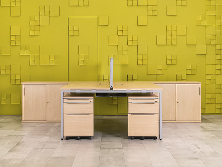 Комплект офисной мебели  HAWORTH ЛДСП Зебрано Германия  ГКЗ2-29105