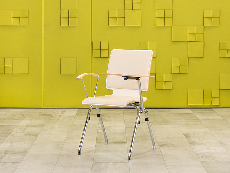 Конференц кресло для переговорной на ножках AXO Кожзам Бежевый Польша_КНКБ-230623